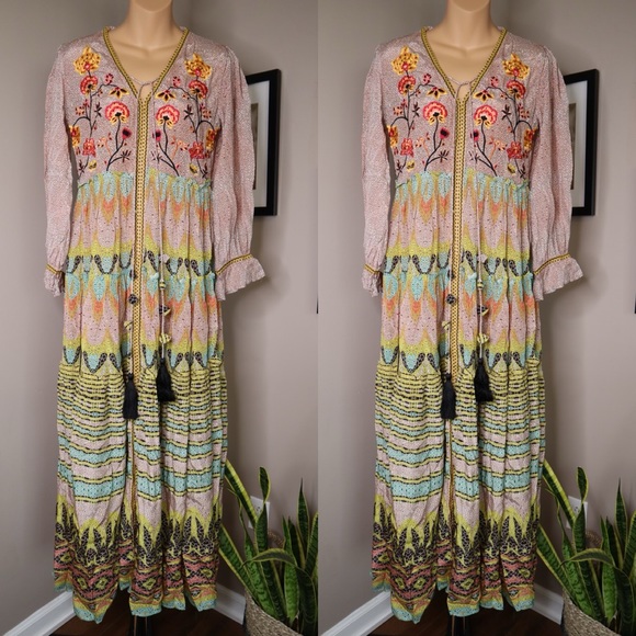 Anthropologie Giorgia Embroidered Maxi Dress - Picture 4 of 8